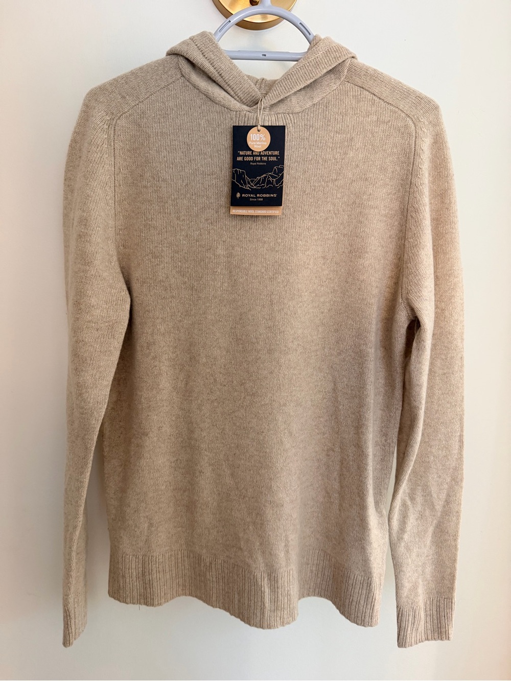 Royal Robbins Rockcraft Wool Hoodie | Sandstone | Women's XS | NWT